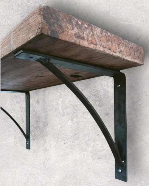 Side view of steel brackets in classic design